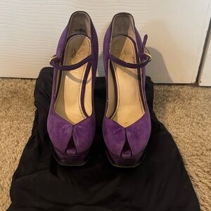 YSL platform Elegant Purple Women's Heels size 36
